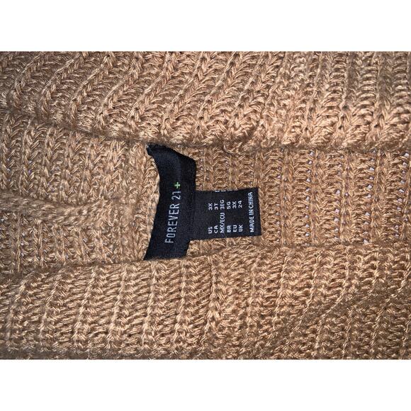 Forever 21 Longline Hooded Cardigan Sweater Brown Women’s 3X - Picture 5 of 7